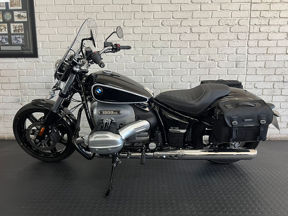 Thumbnail: BMW R18 cruiser motorcycle side view South Africa