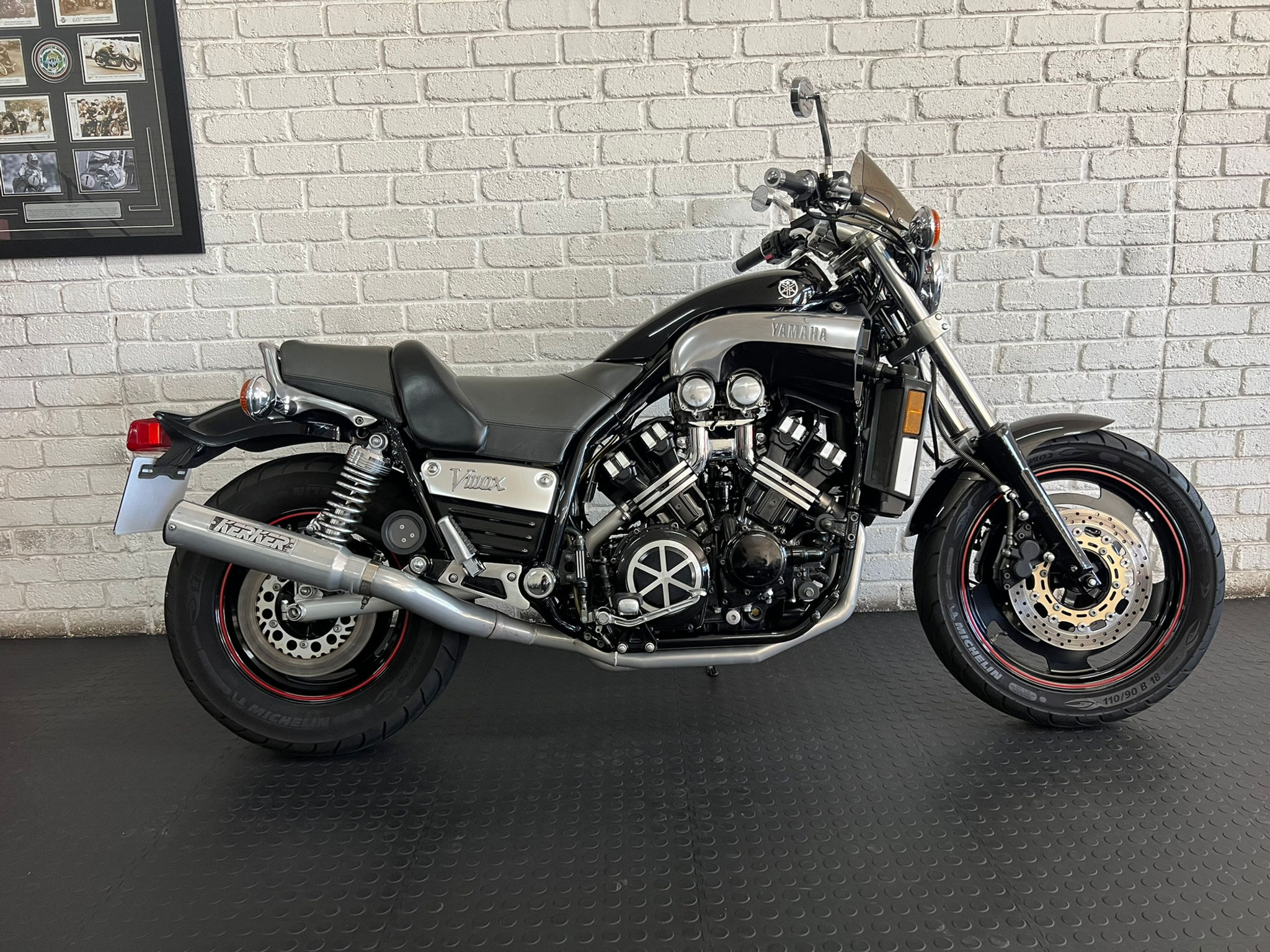 Yamaha V-Max 1200 Black Max classic muscle bike side view South Africa