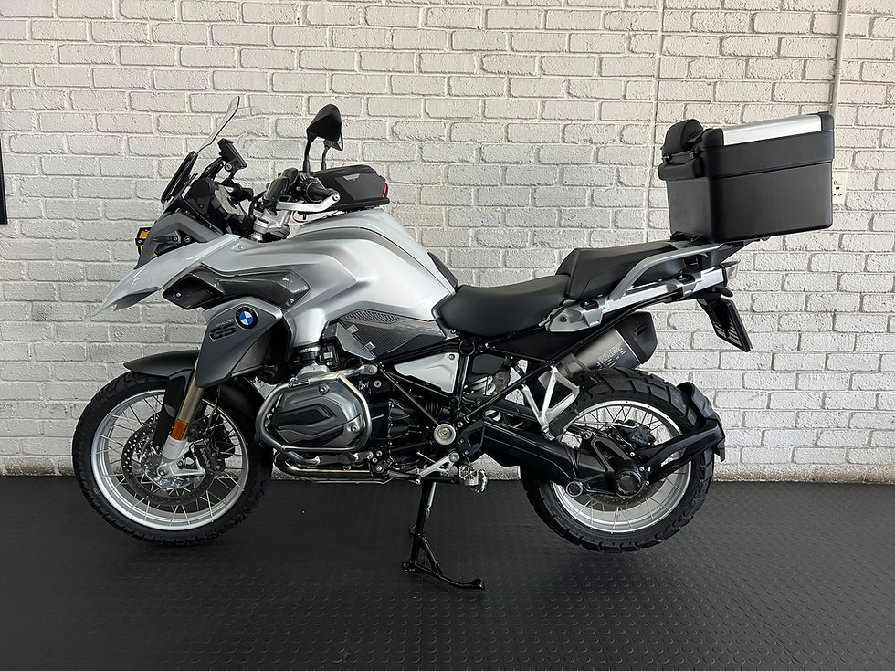 Thumbnail: BMW R1200GS white adventure motorcycle side view South Africa