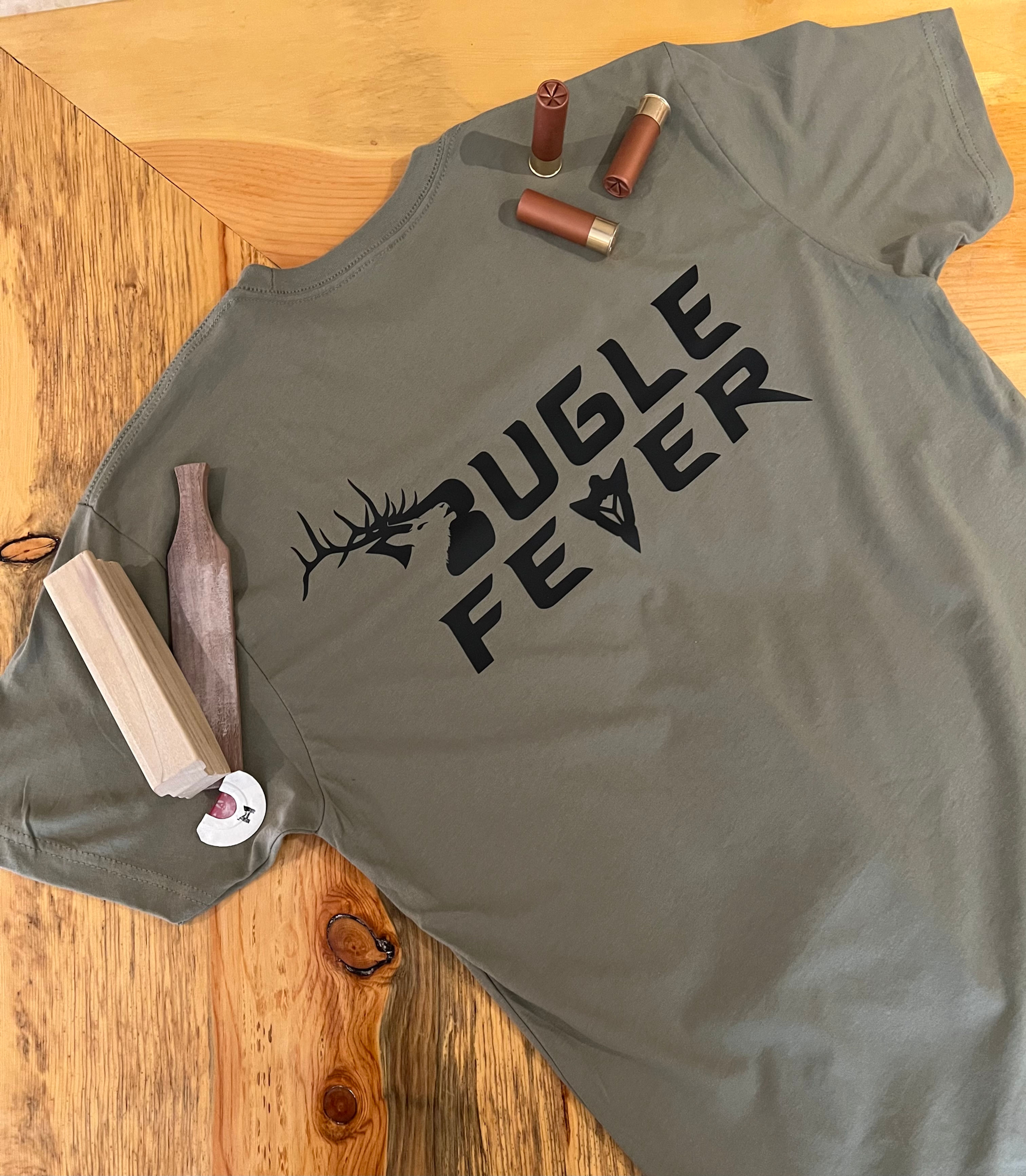 Elk Light Olive Short Sleeve, front and back