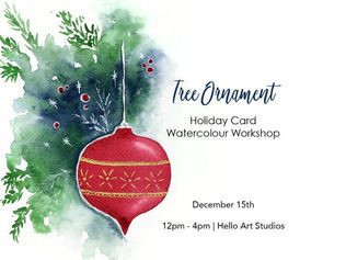 Tree Ornament Holiday Card Watercolour Workshop