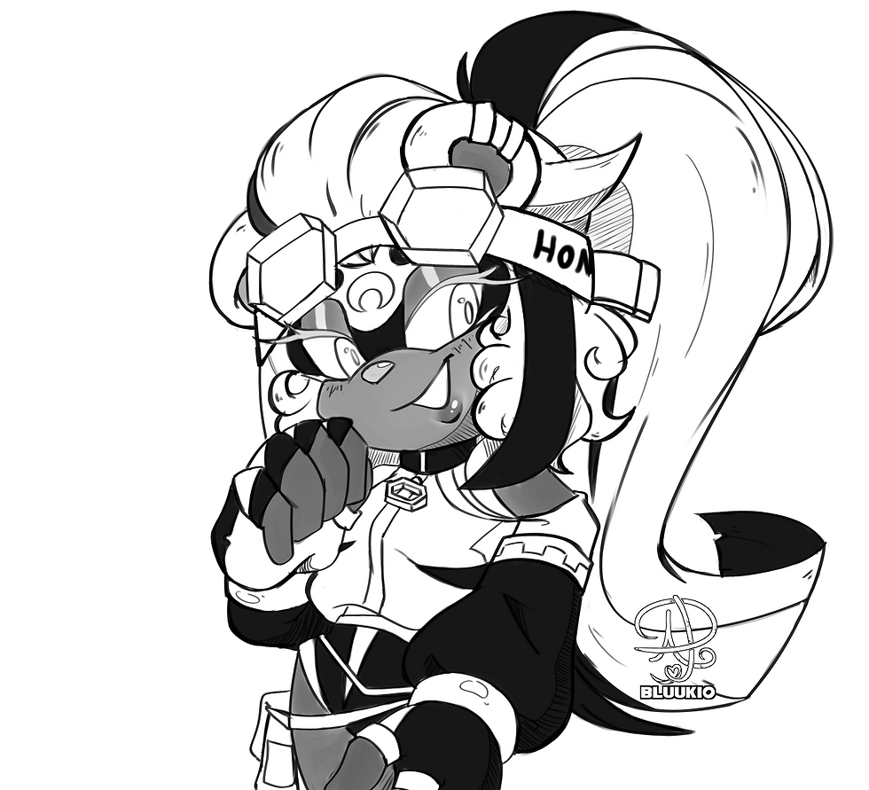 halfbody sketch honii_beez watermarked