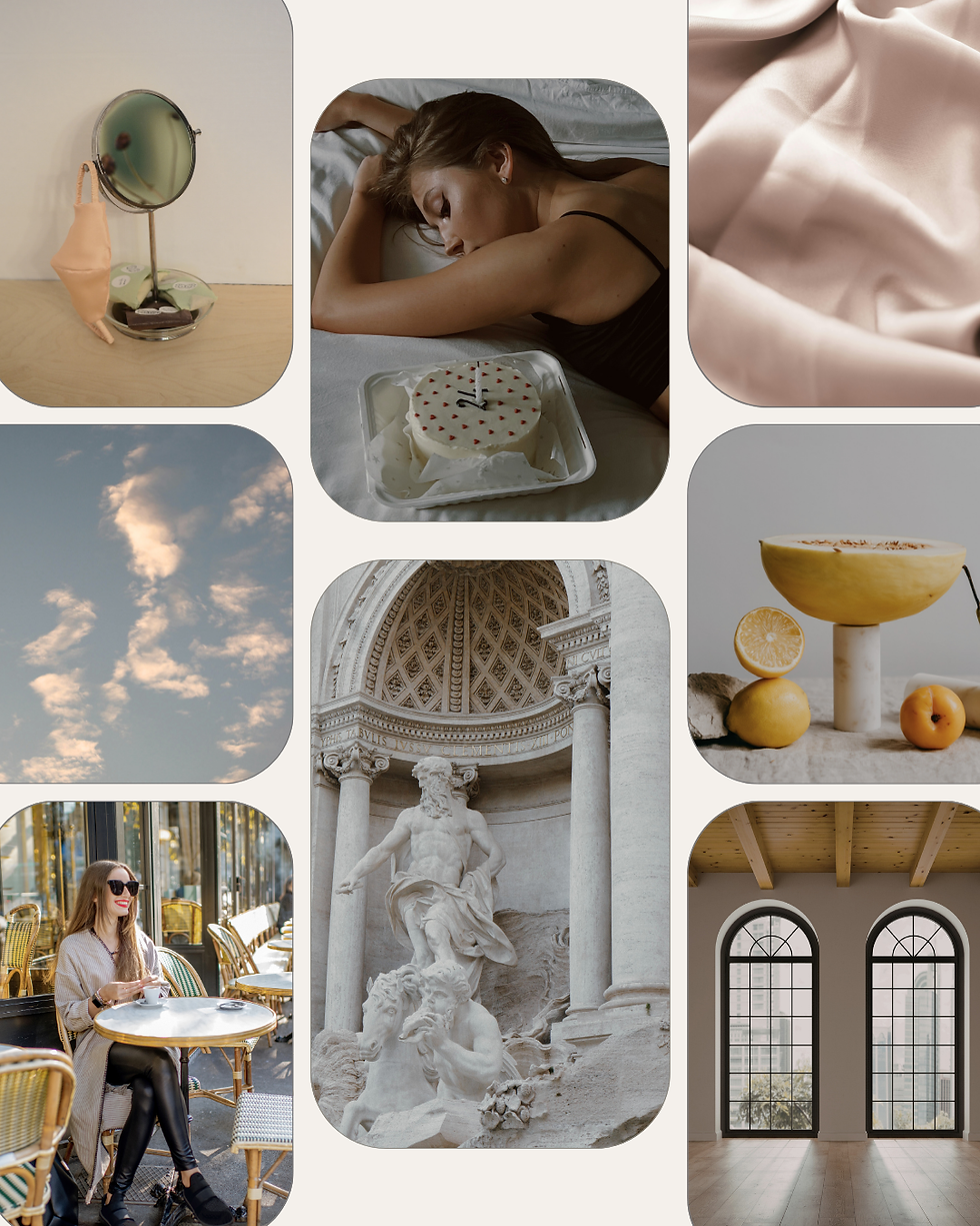 A balanced mix of organic curves and clean architectural geometric lines