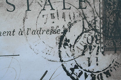 Lettera-Contrassegnato-con-gomma-timbro