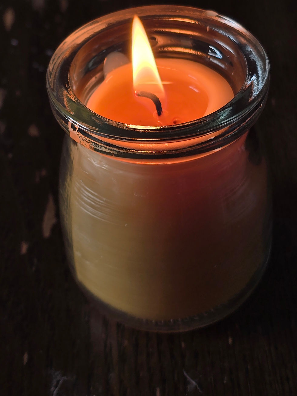 Thumbnail: 3.5 oz honey jar bee's wax candle with honey bee charm