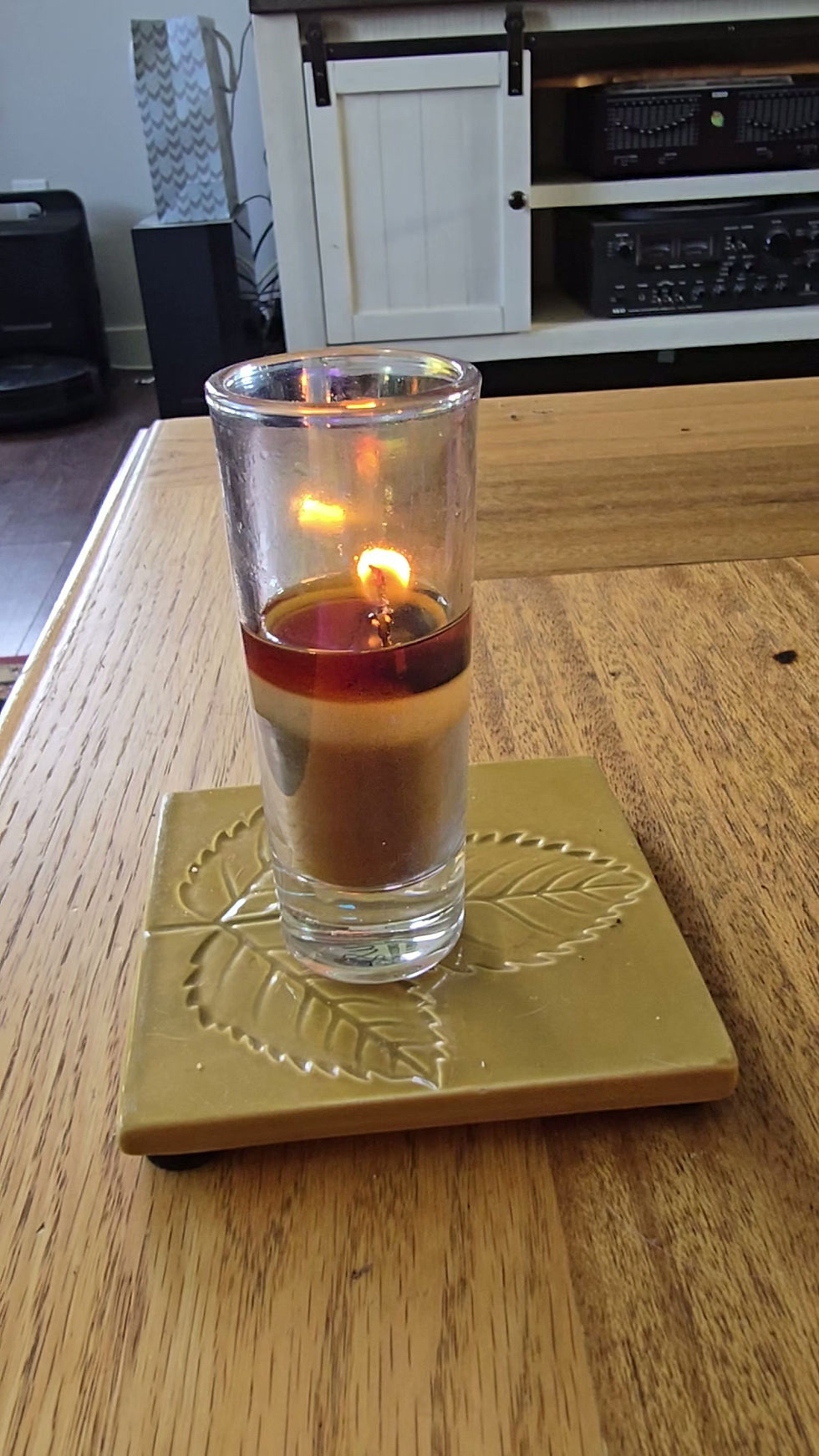 Thumbnail: 2 tall shot glass candles