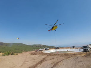 Denizli'de devam eden orman yangınına gece boyunca müdahale sürüyor