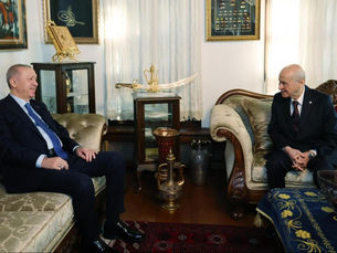 Cumhurbaşkanı Erdoğan, MHP lideri Bahçeli ile bir araya geldi
