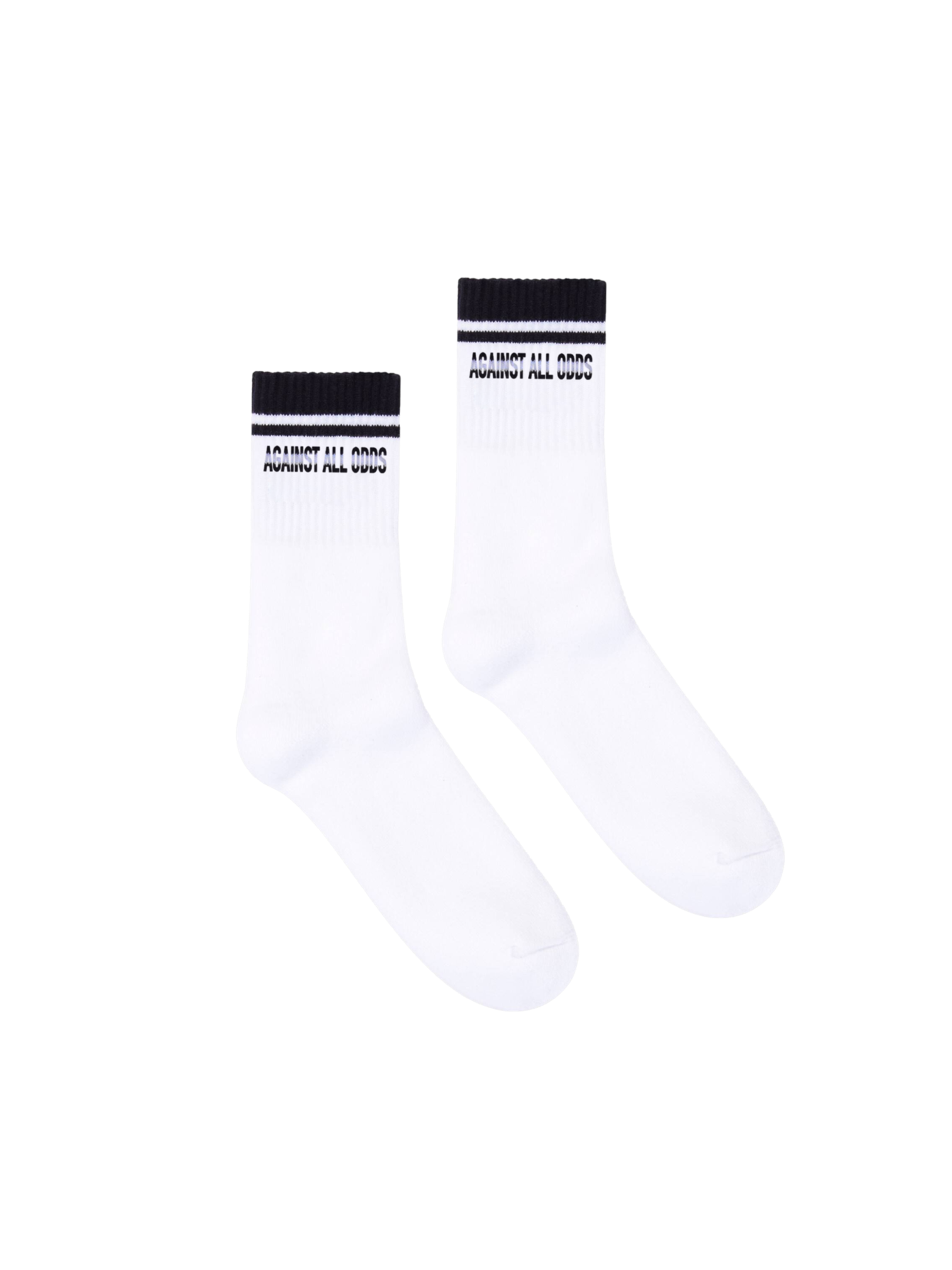 AGAINST ALL ODDS Logo Socks - white