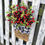Thumbnail: Red Berries Christmas Wreath Basket Door Hanger, Front Door Wreath, Winter