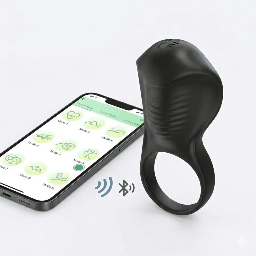 Anillo Vibrador Max Usb App 9 Potencias y Ritmos Con estimulador de Clítoris