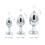 Miniatura: PLUG ANAL ACERO CON JOYA FUCSIA - Small 7.2 x 2.7
