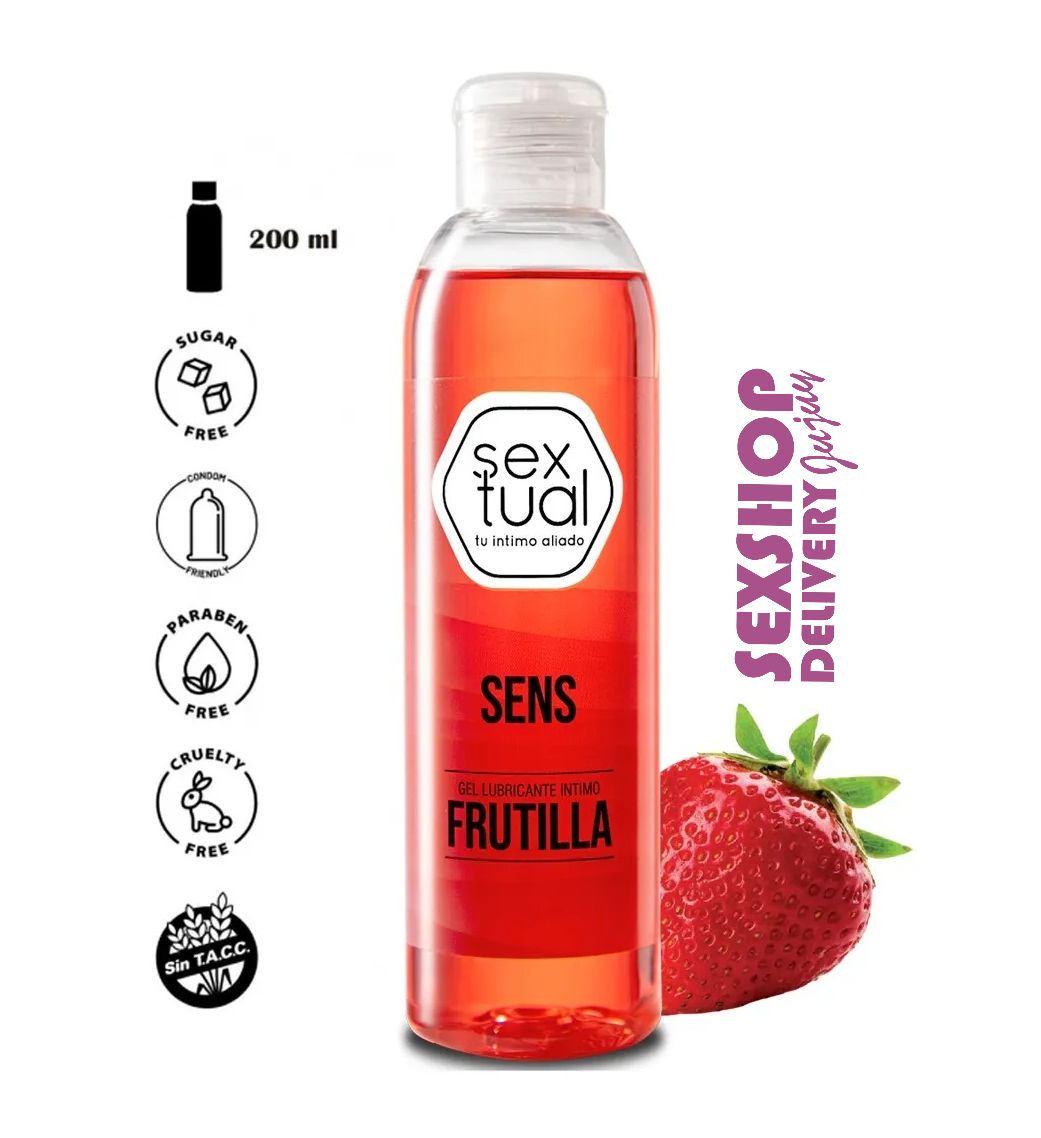 Gel Lubricante Intimo Sextual Sabor Frutilla 200Ml