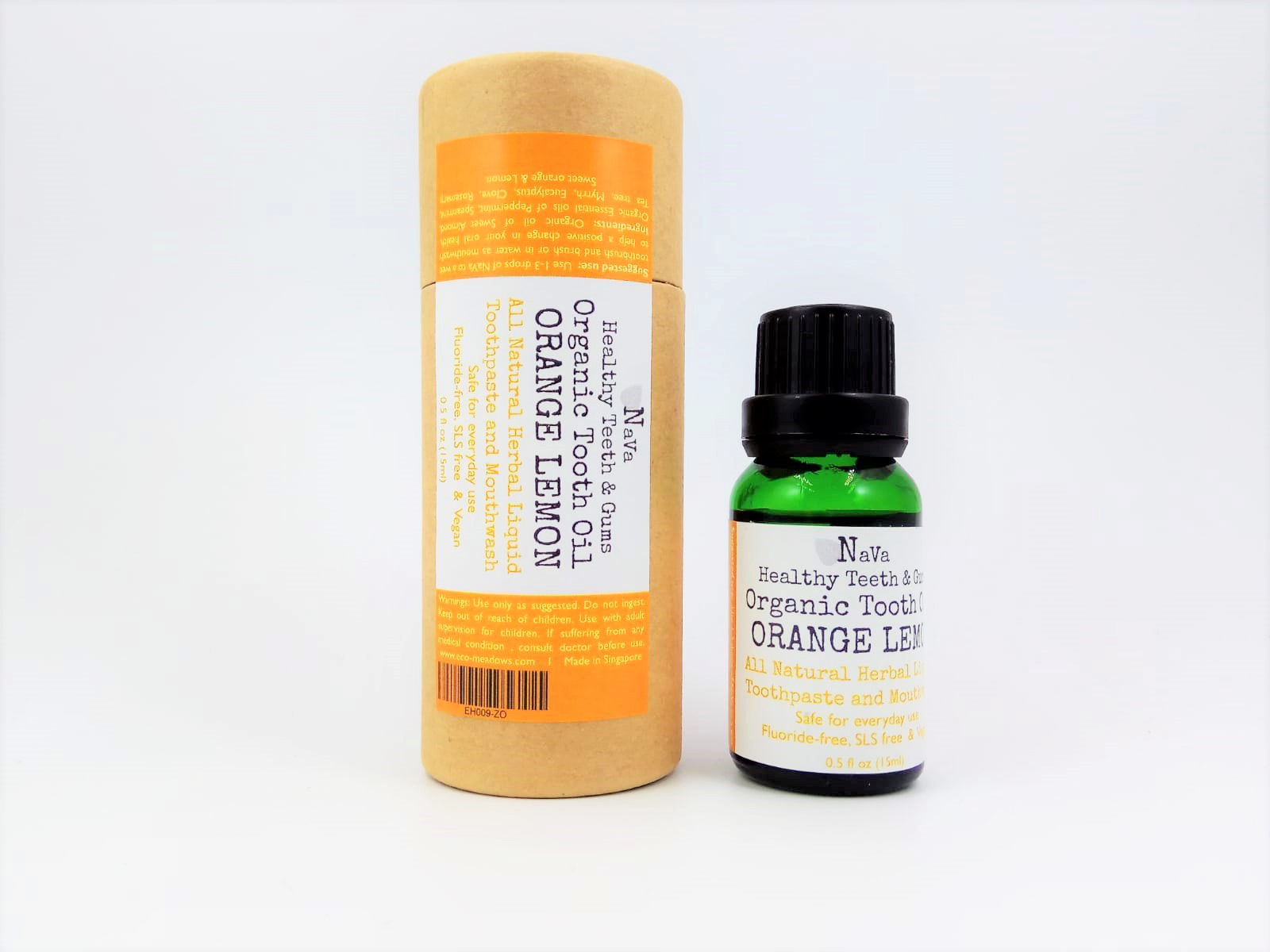 Navaoral Organic Tooth oil - Orange Lemon 15ml