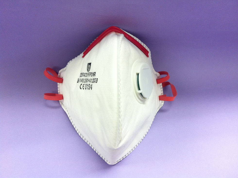 Vertical fold-flat respirator with valve