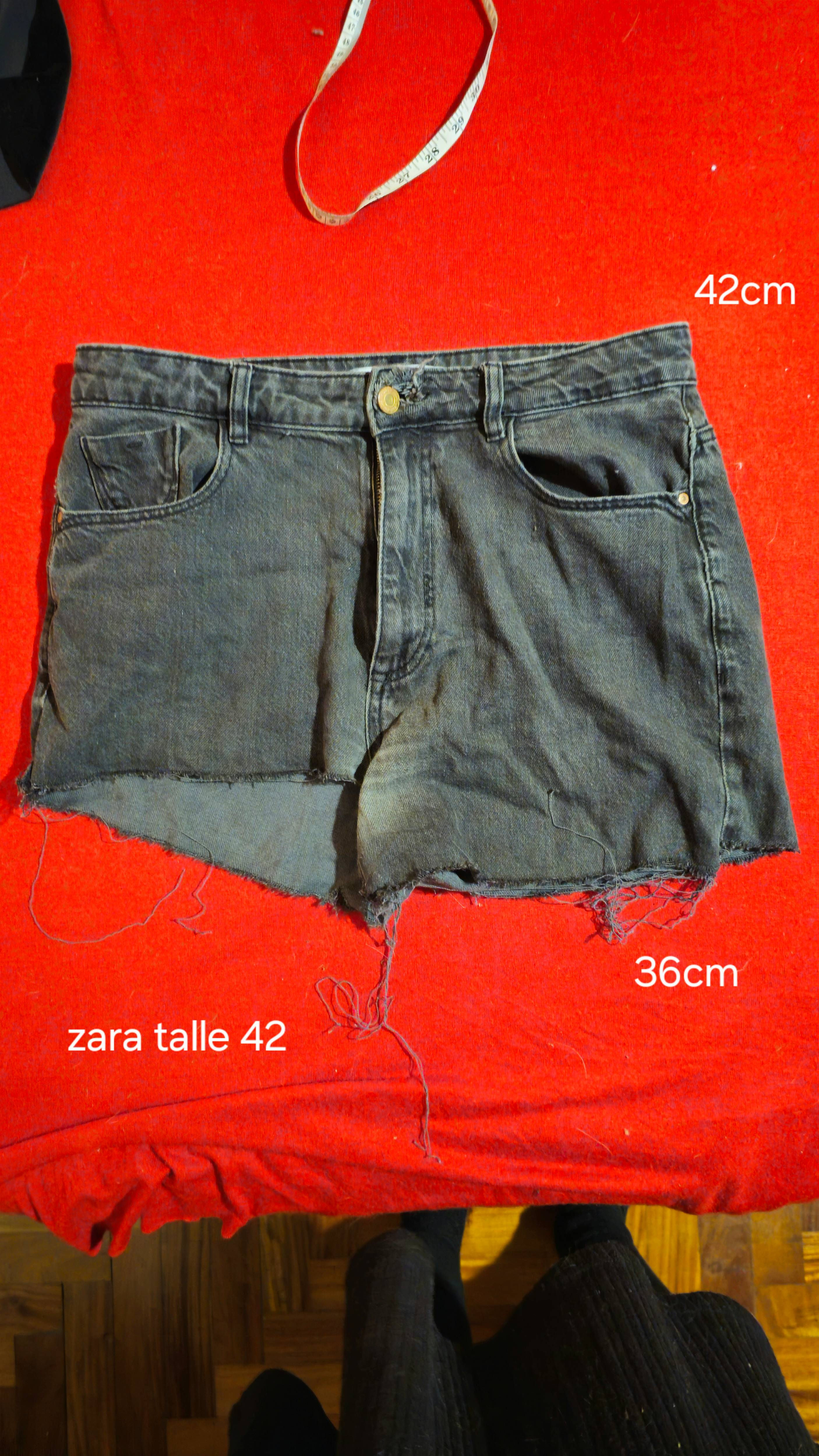 Short de jean negro Zara