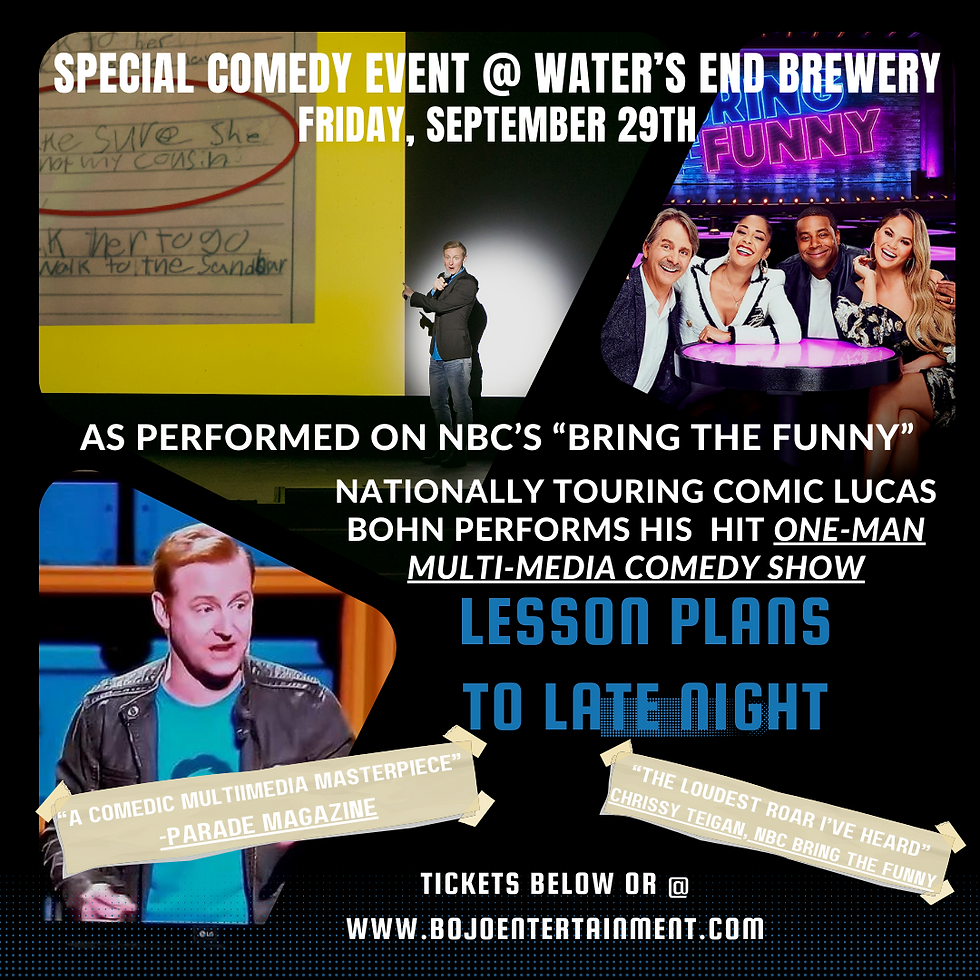 Special National Comedy Show at Water's End Brewery in Fredericksburg