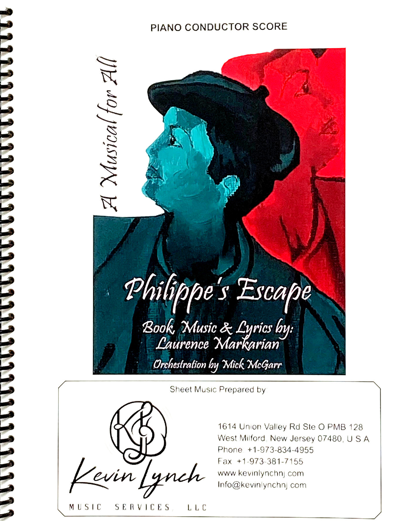 PERUSAL COPY of "Philippe's Escape" Piano Conductor Score (Printed Book)