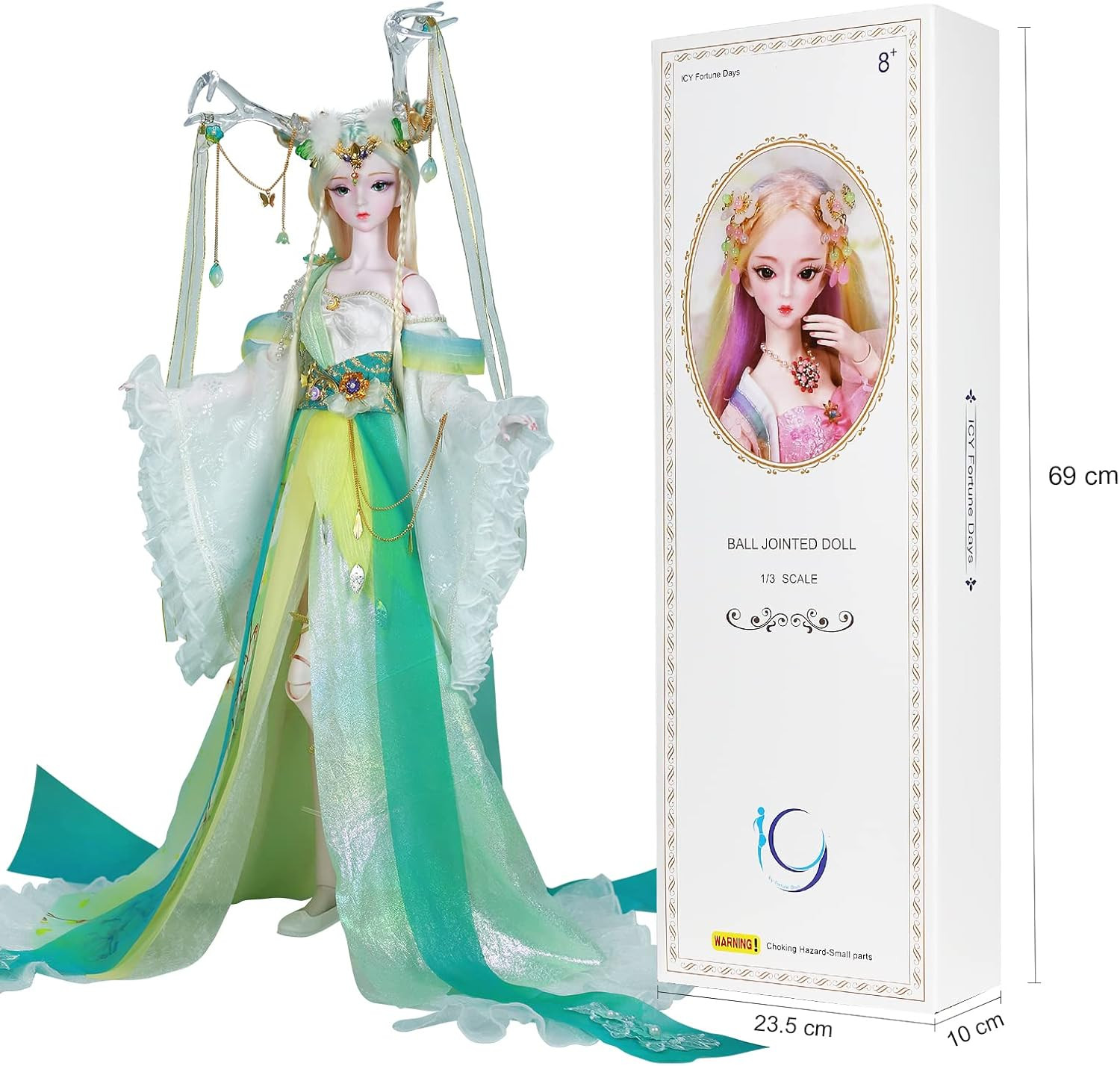 ICY Fortune Days 60CM BJD Doll 34-Piece Articulated Body (Luyaoyao) - Imagem 5