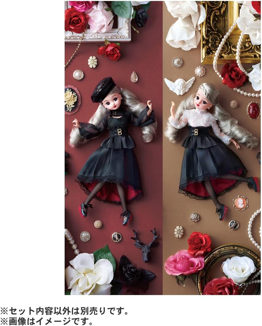 Takara Tomy Licca-chan Doll Photogenic Licca Gothic Noir - Imagem 5