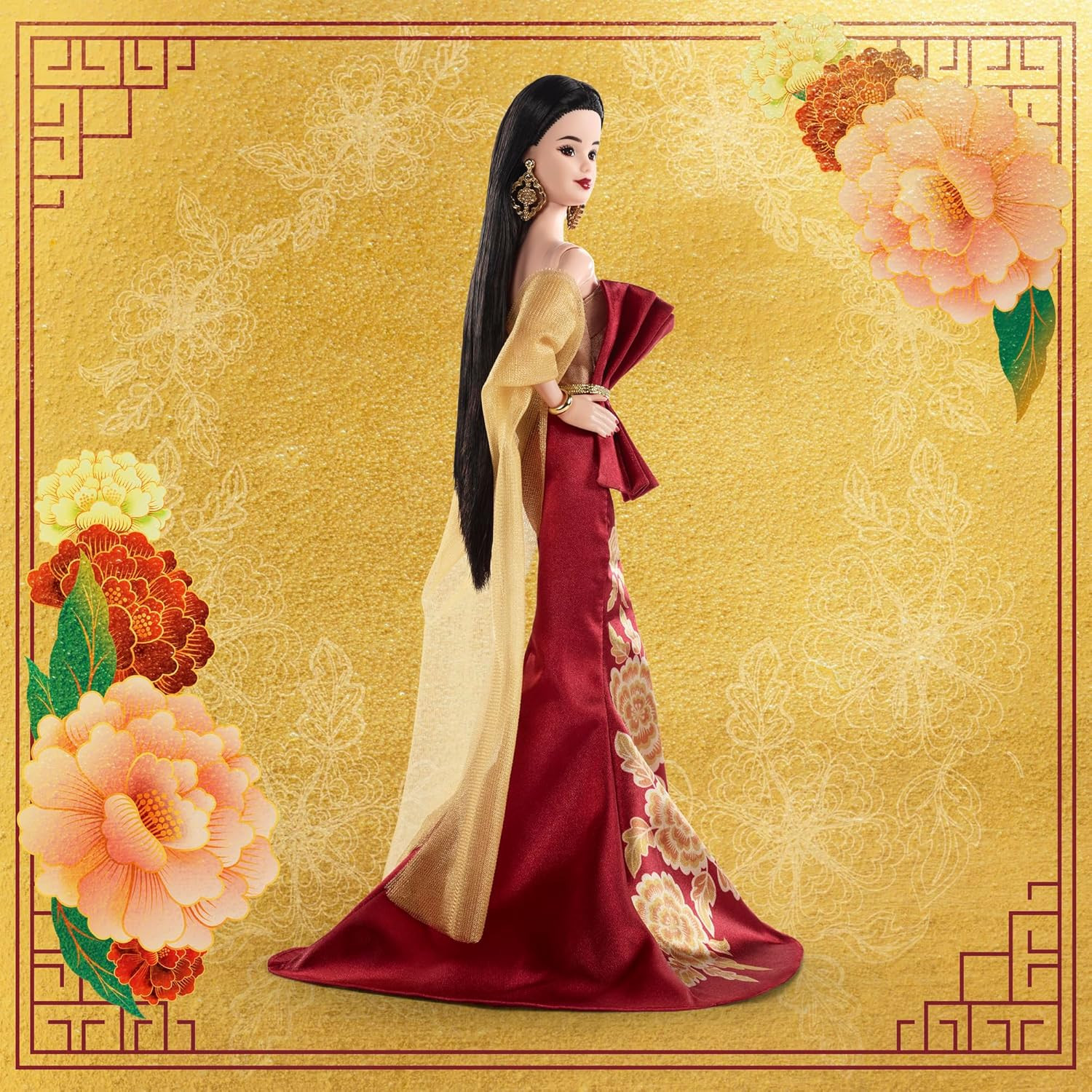 Barbie Lunar New Year 2026 Signature Red Doll (JJX83) - Imagem 6