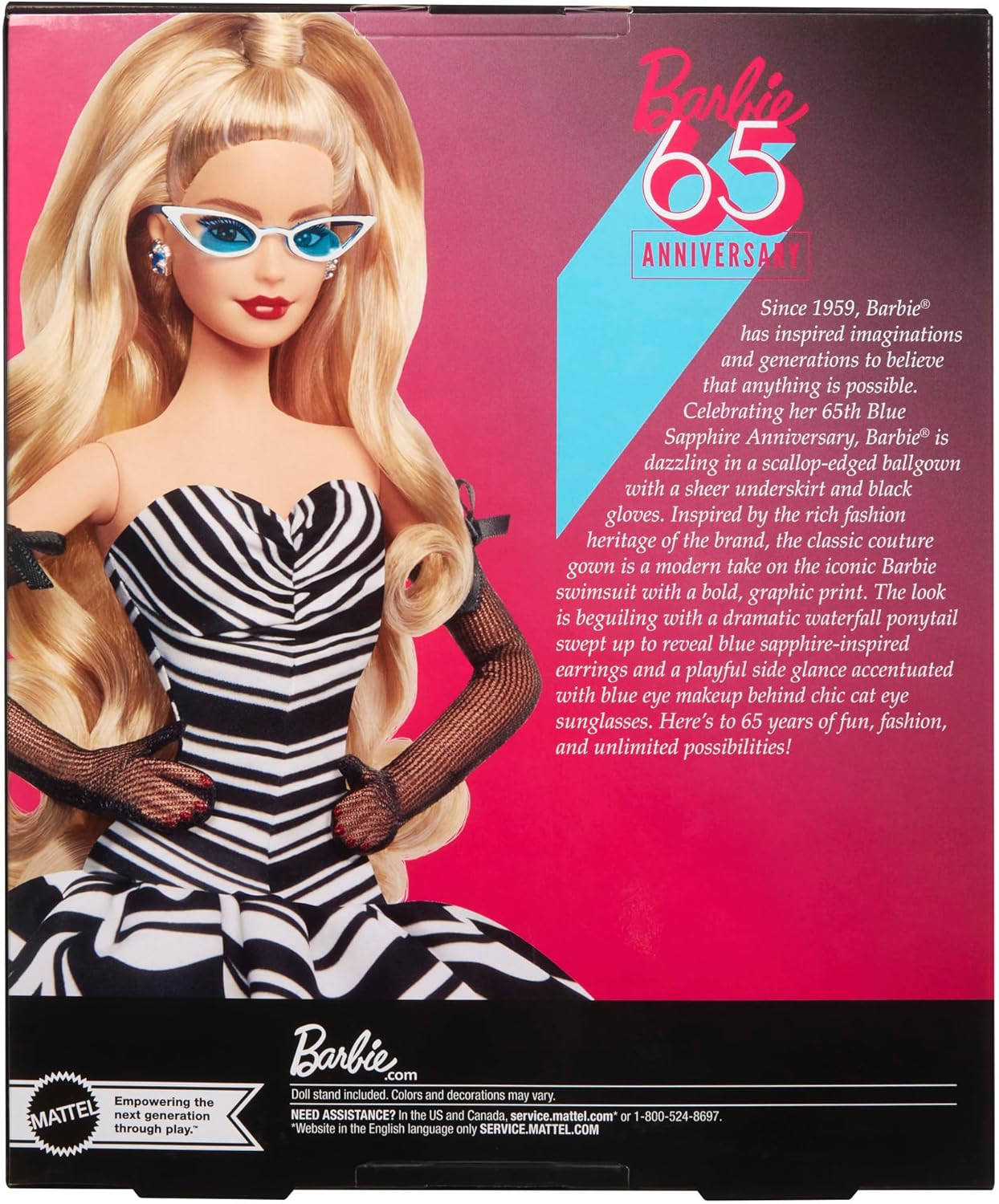 Barbie 65th Anniversary Signature Blonde Dress-up Doll (HRM58) - Imagem 4