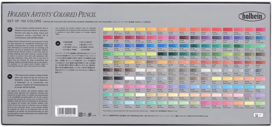 Holbein Coloring Pencils 150 colors Set - Imagem 3