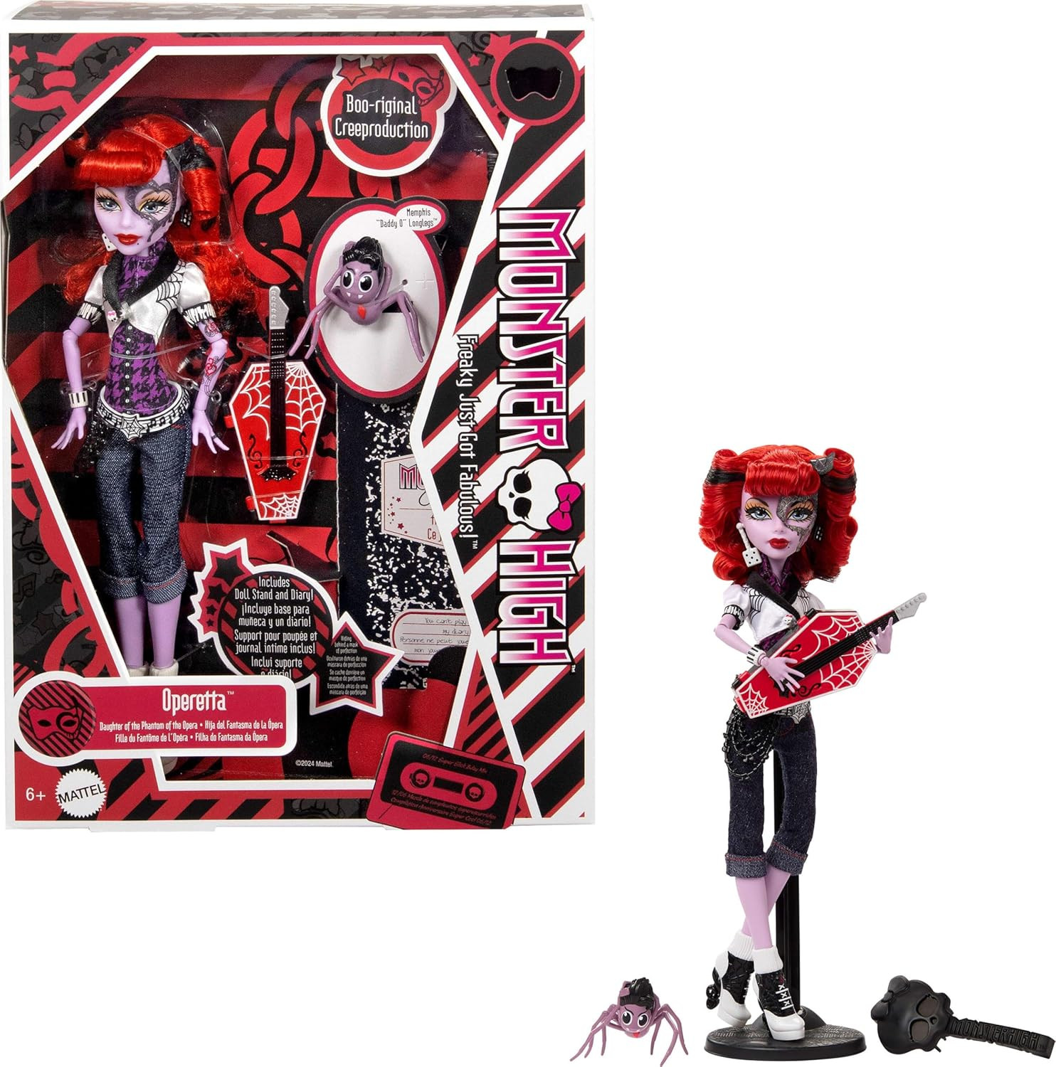 Monster High Operetta — Boneca Colecionável Boo-riginal com Pet Memphis