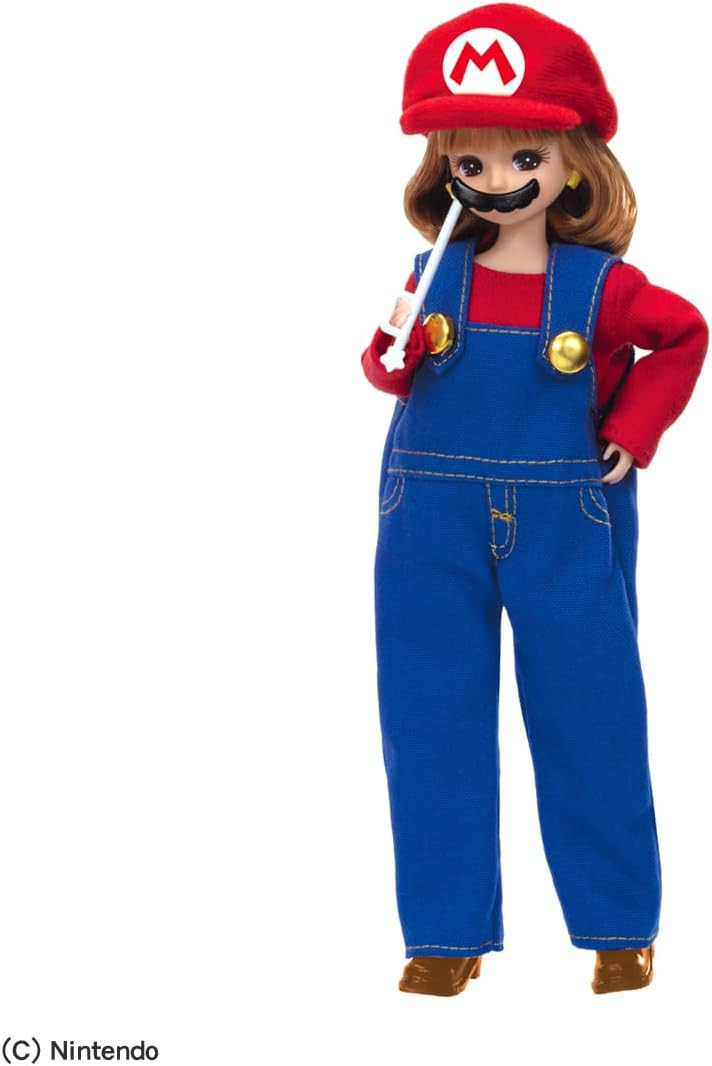 Takara Tomy Licca-chan Doll Super Mario — Mario Style Changeable Clothes - Imagem 3