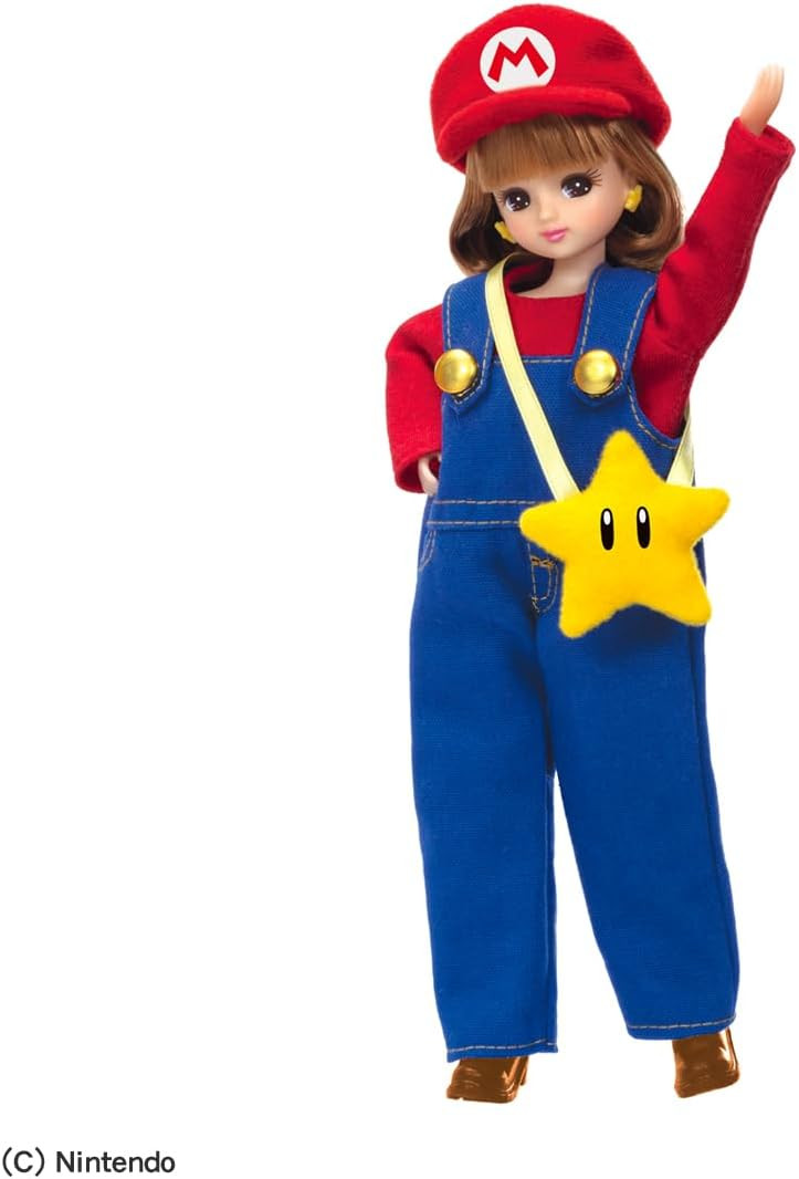 Takara Tomy Licca-chan Doll Super Mario — Mario Style Changeable Clothes - Imagem 2