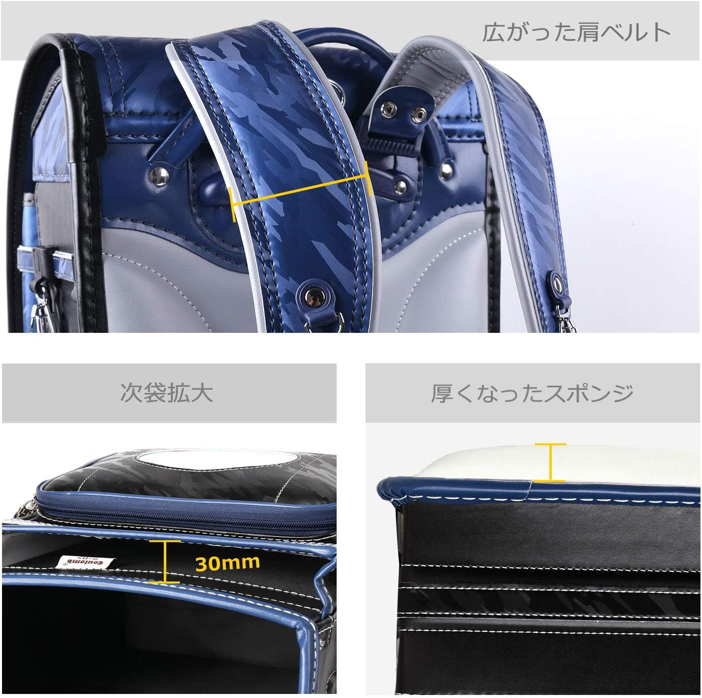 Coulomb Sonata Series Randsel Navy Camouflage - Imagem 6