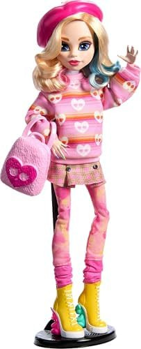 Monster High — Enid Sinclair in Pink Fashion with Beret and Backpack - Imagem 2