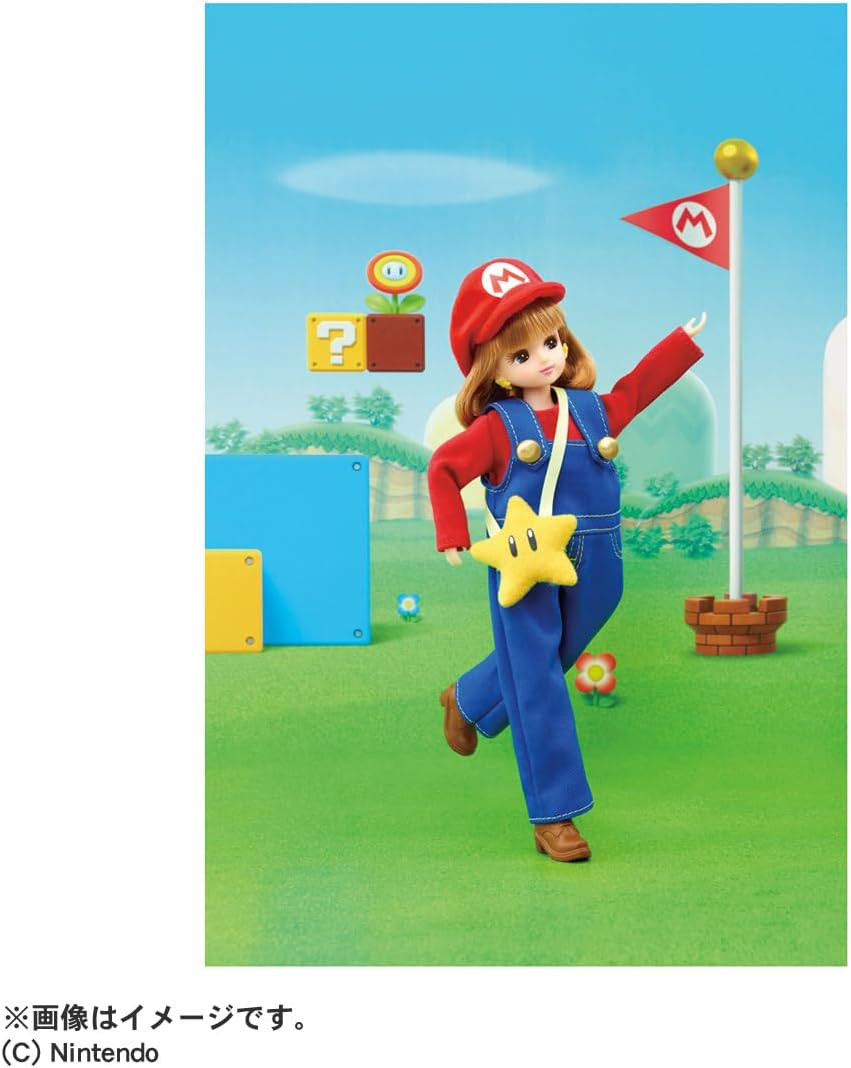 Takara Tomy Licca-chan Doll Super Mario — Mario Style Changeable Clothes - Imagem 4
