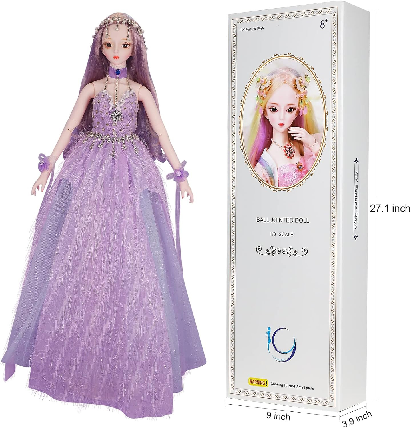 ICY Fortune Days Original Design 60CM BJD Doll (Violet) - Imagem 7