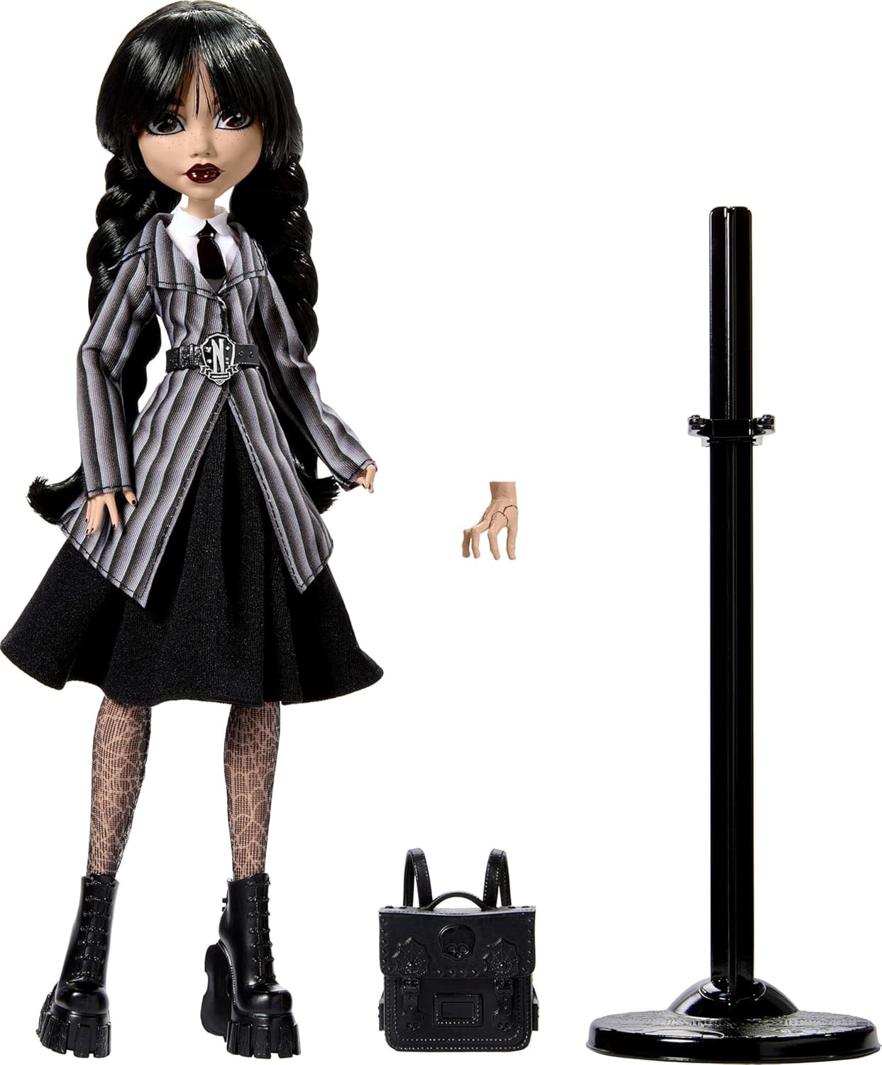 Boneca Monster High — Wednesday Addams Uniforme Nevermore - Imagem 6