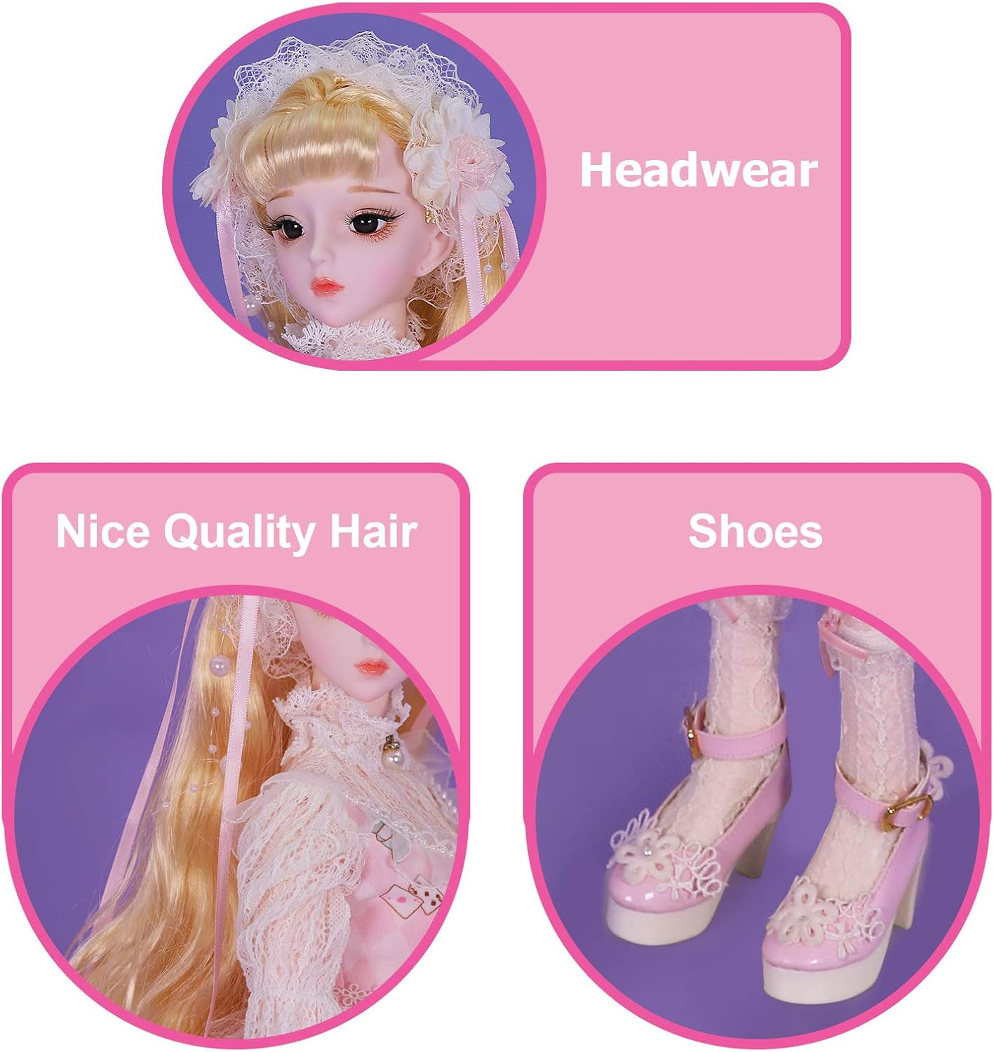 ICY Fortune Days Original Design 60CM BJD Doll (Vanessa) - Imagem 5