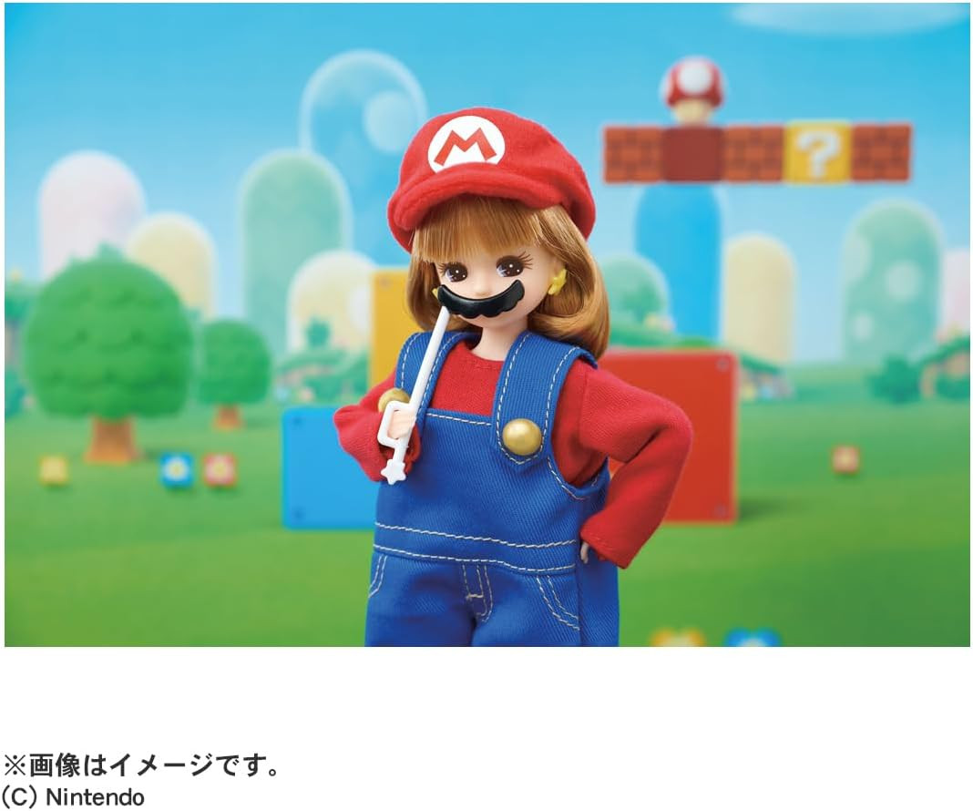 Takara Tomy Licca-chan Doll Super Mario — Mario Style Changeable Clothes - Imagem 5