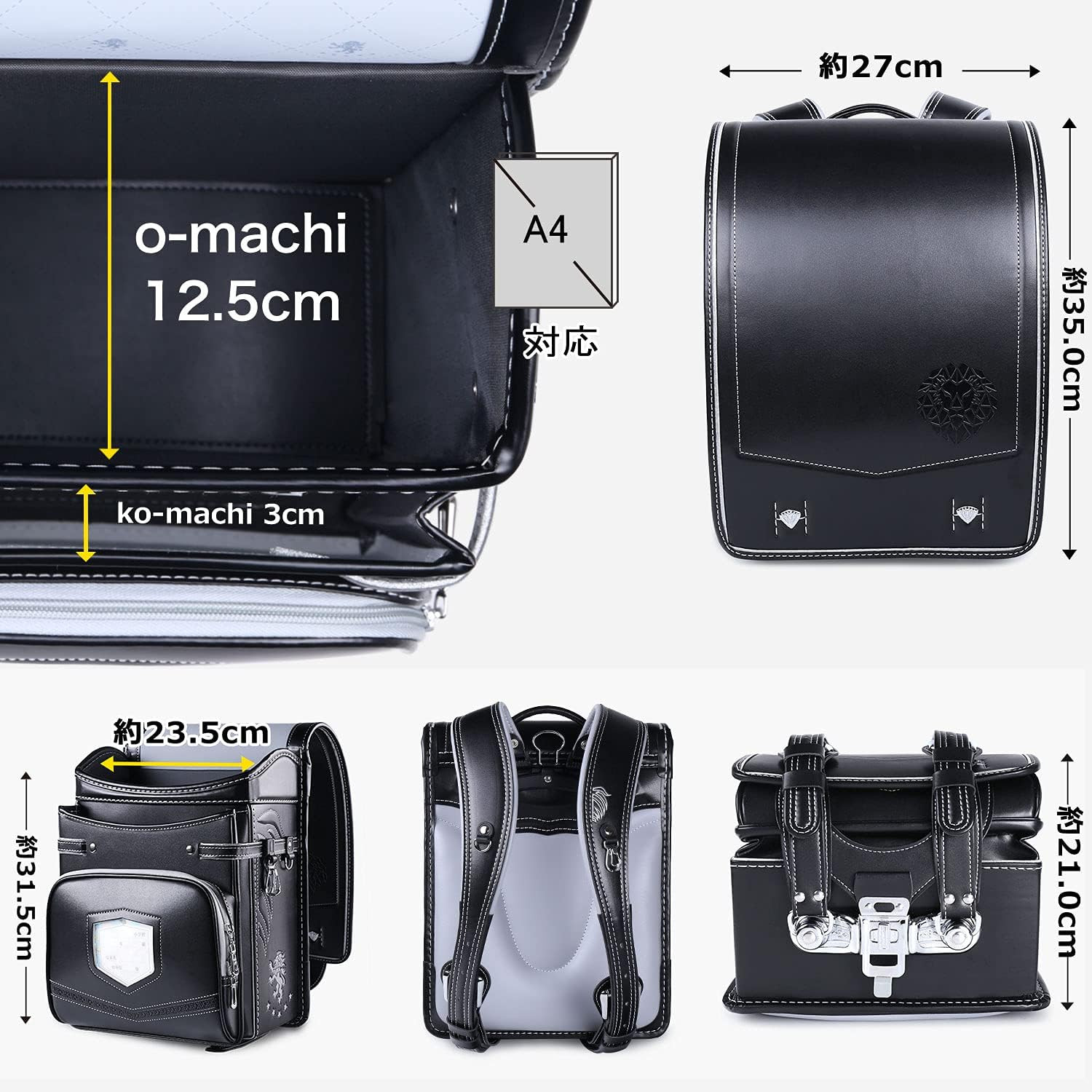 Coulomb Sonata Series Randsel Black - Imagem 3
