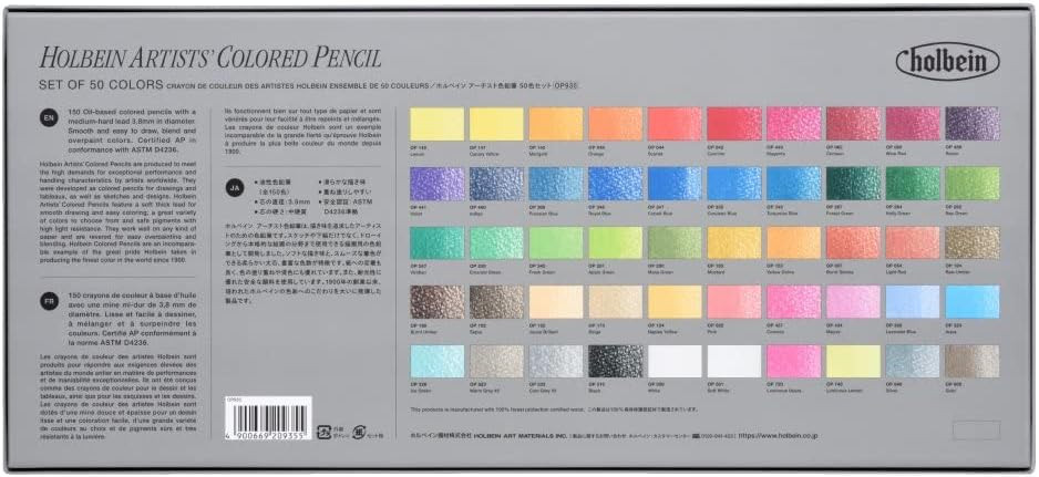 Holbein Artist Colored Pencils 50 Colors Set - Imagem 5