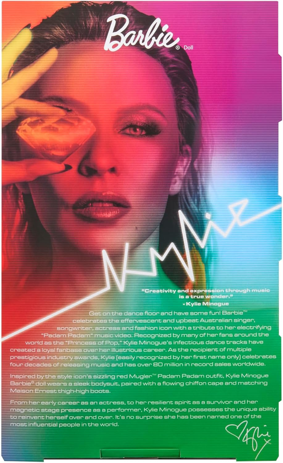 Barbie Music Series Kylie Minogue Signature Black Doll (JBJ38) - Imagem 7