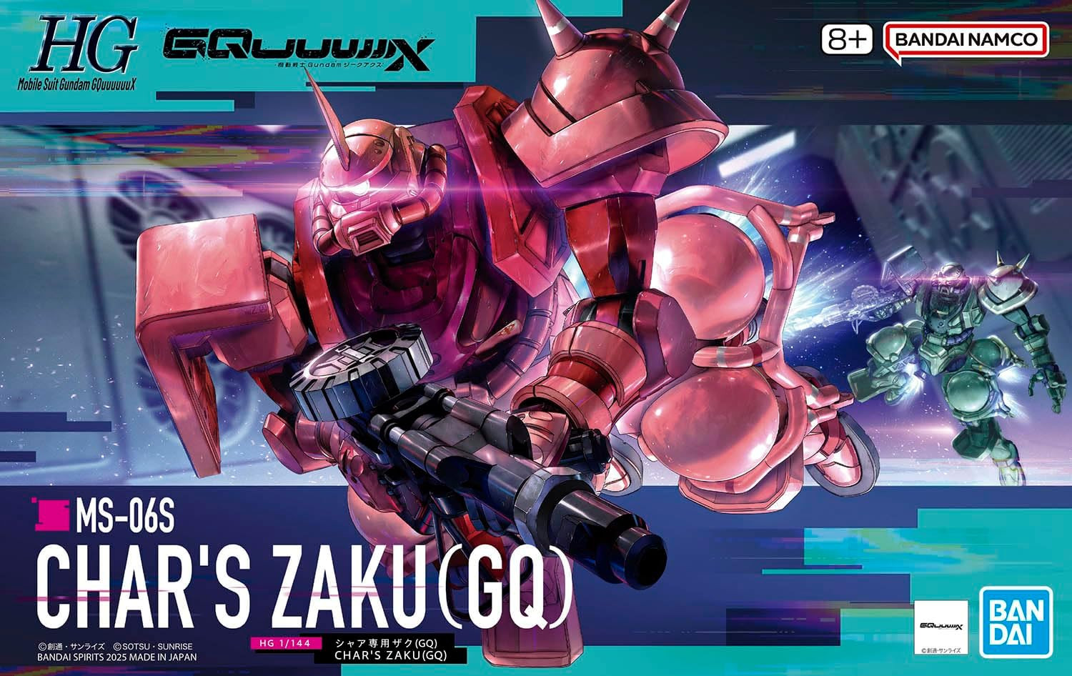 Bandai Spirits Gundam GQuuuuuux Char's Dedicated Zaku (GQ) 1/144 Model Kit - Imagem 3