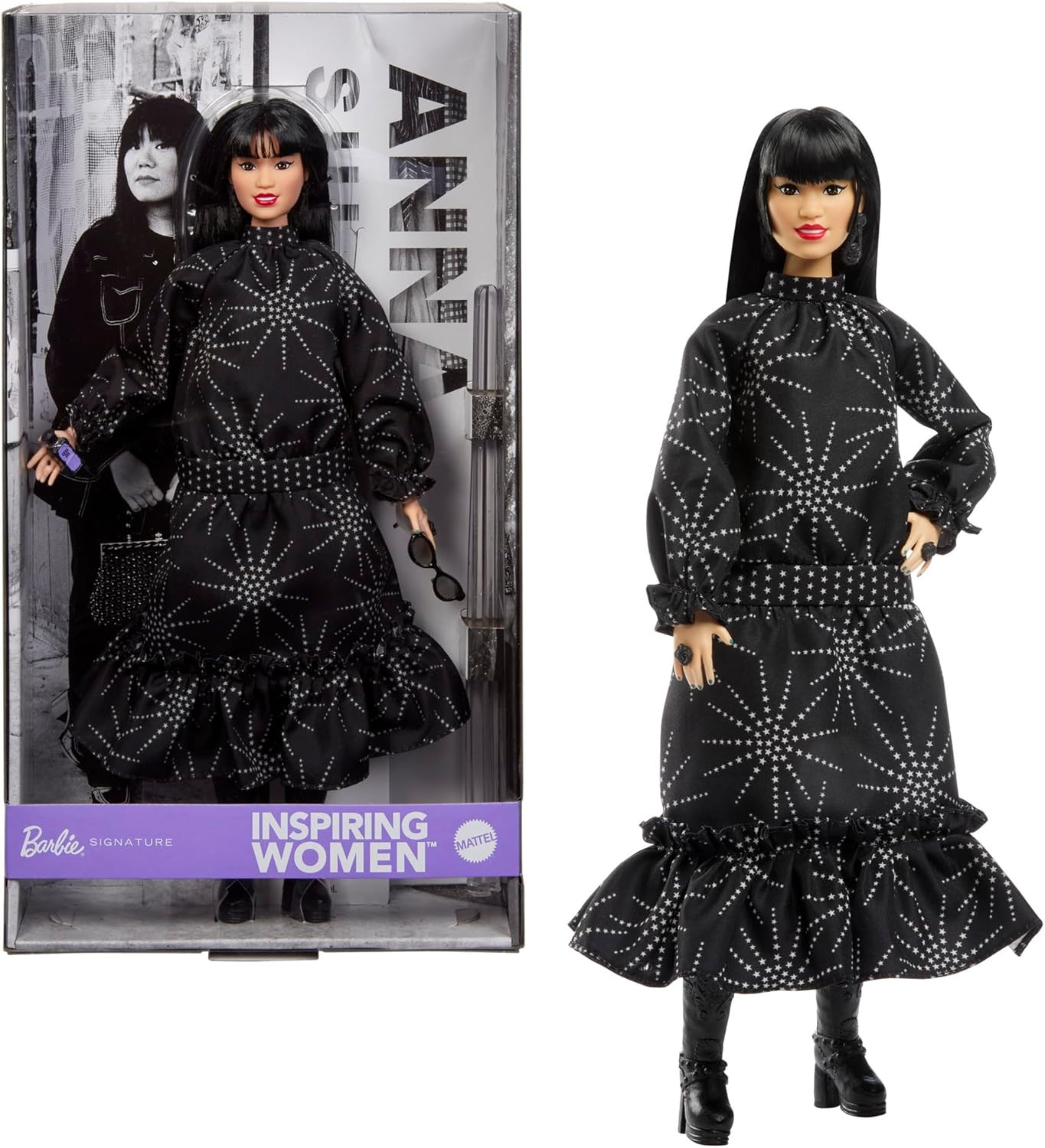 Barbie Inspiring Woman Anna Sui Signature Black Doll (JBJ26)