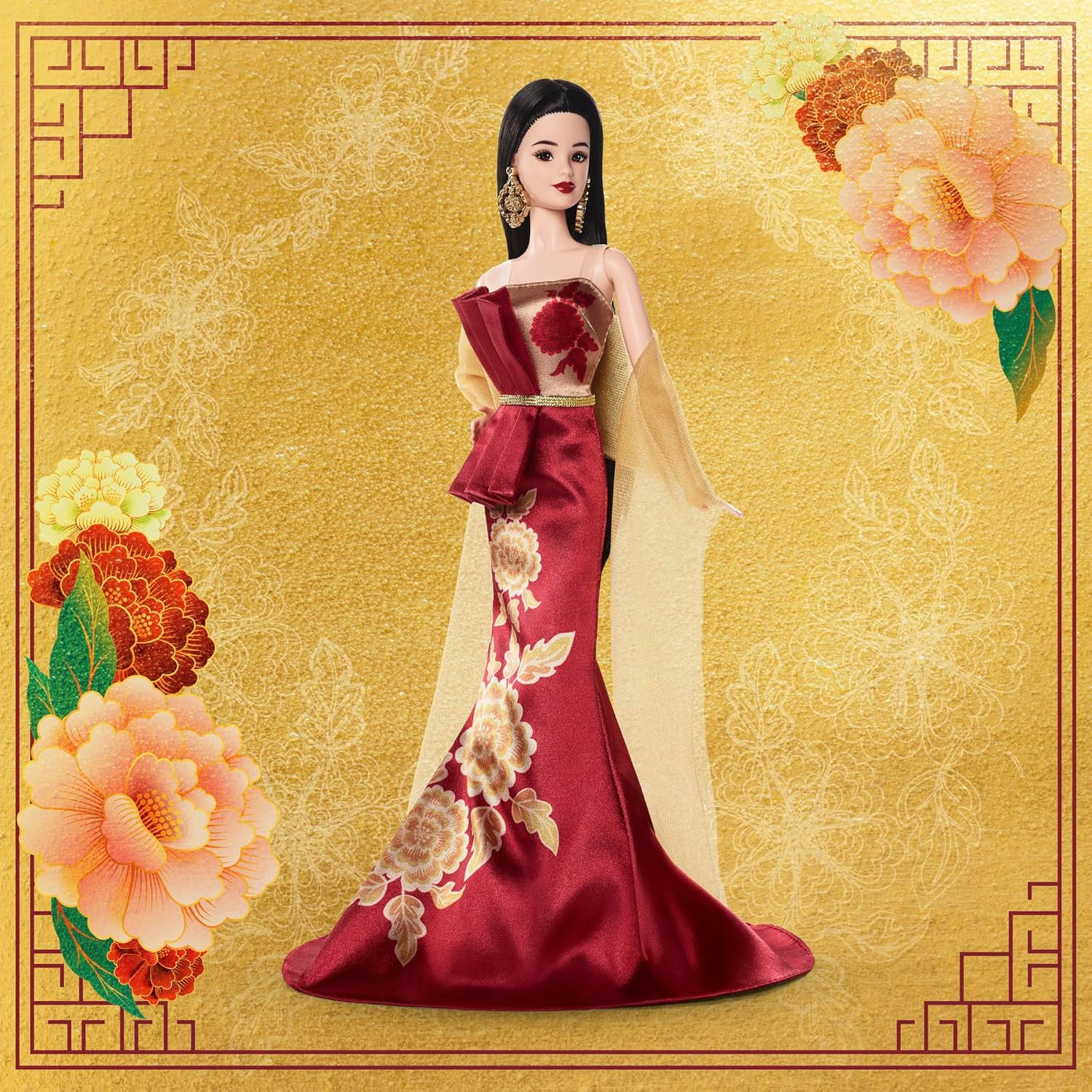 Barbie Lunar New Year 2026 Signature Red Doll (JJX83) - Imagem 5