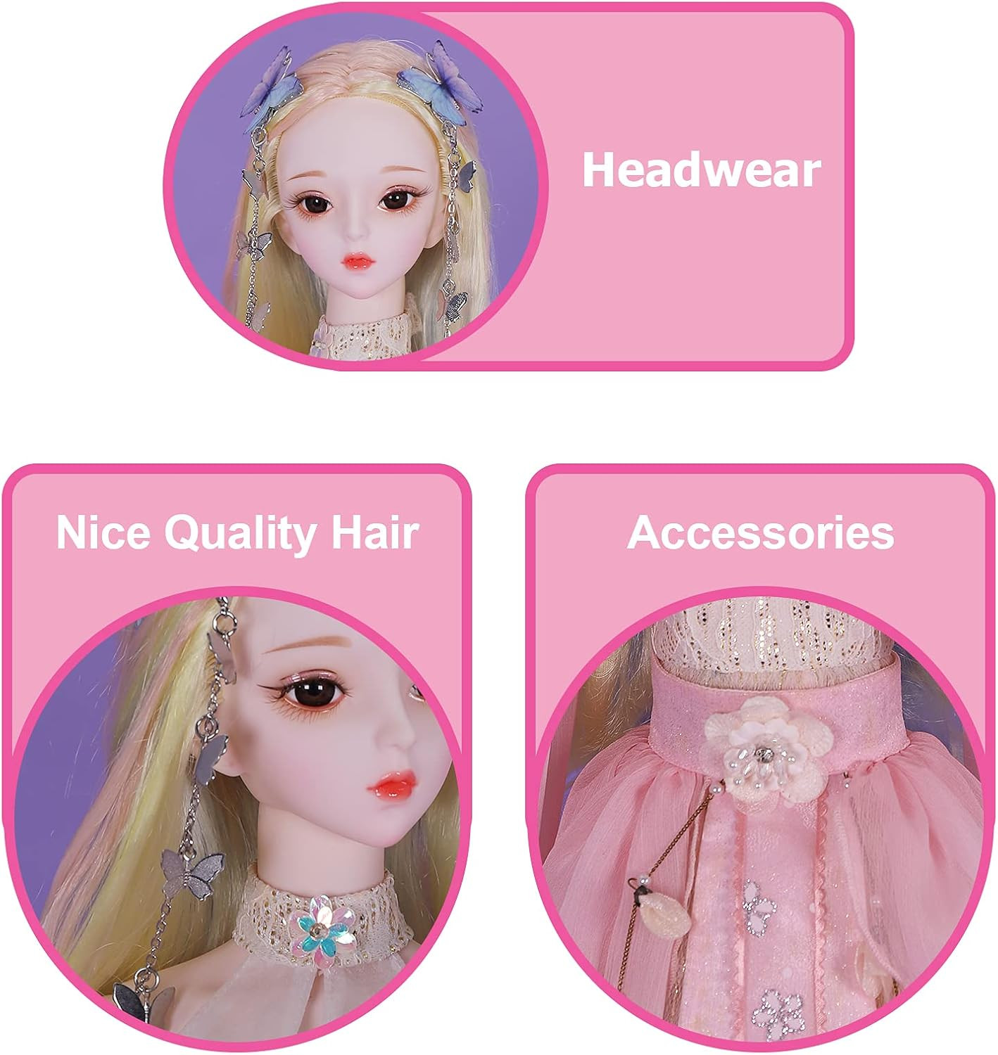 ICY Fortune Days Original Design 60CM BJD Doll (Krystal) - Imagem 5