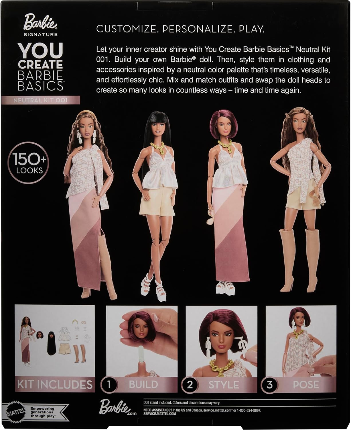 Barbie You Create Basics — Boneca Customizável Kit Neutro 001 - Imagem 6