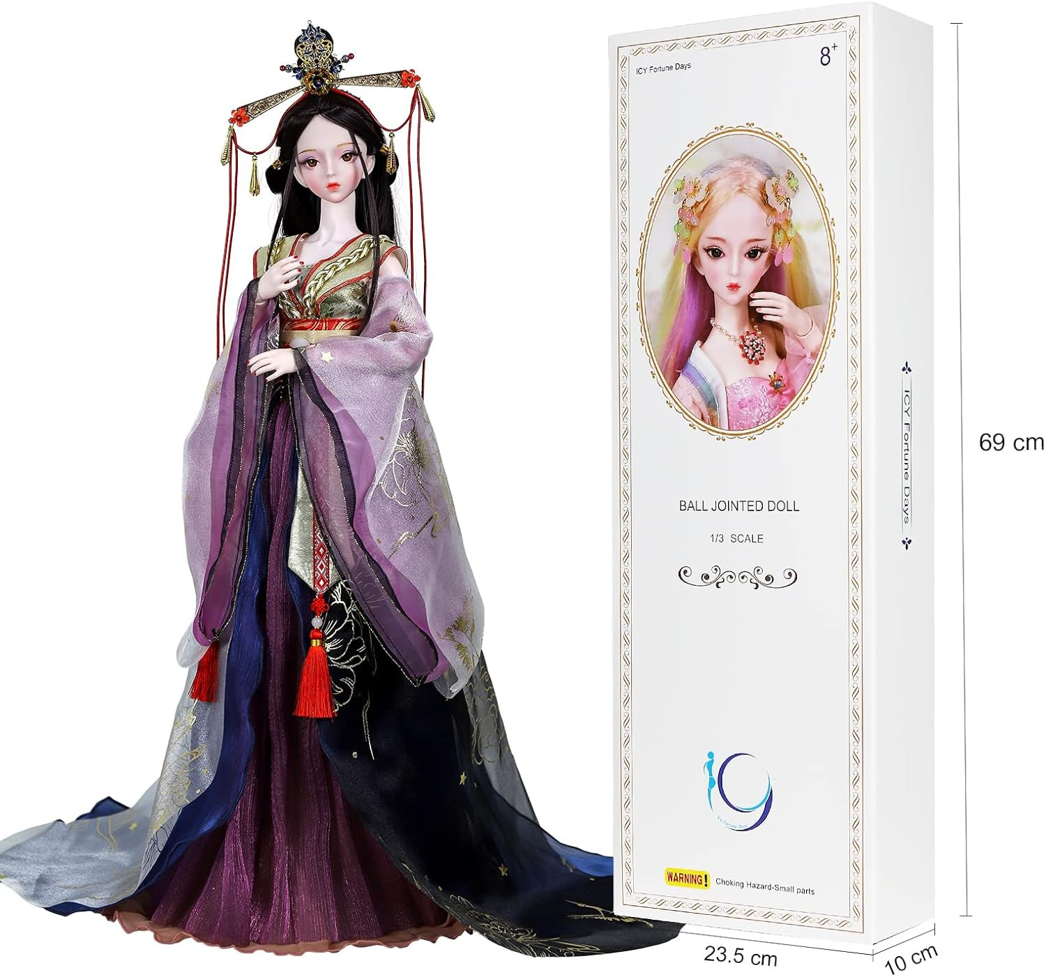 ICY Fortune Days 60CM BJD Doll 34-Piece Articulated Body (Yueyelian) - Imagem 2