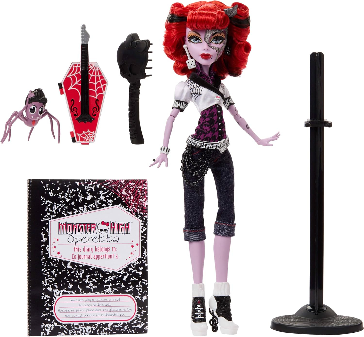 Monster High Operetta — Boneca Colecionável Boo-riginal com Pet Memphis - Imagem 7