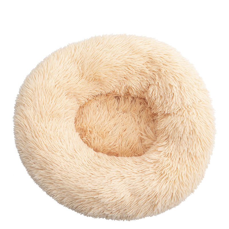 Thumbnail: 40-110cm Round Pet Bed for Large Dog Bed Super Soft Cat Bed Long Plush Dog House