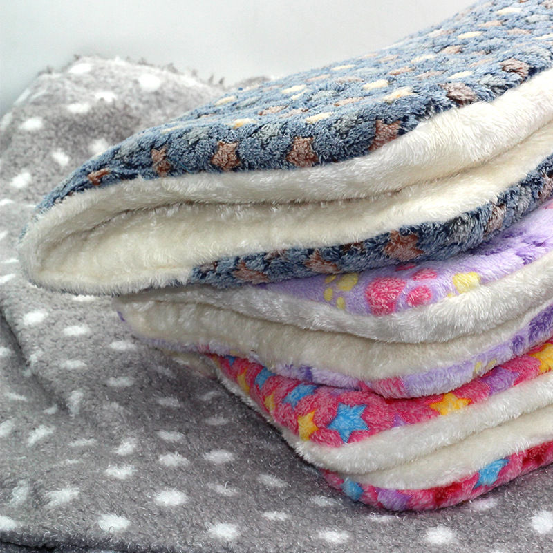 Thumbnail: Large Size Flannel Dog Bed Thicken Cat Bed Sleeping Mat Dog Mat Blanket For Pupp