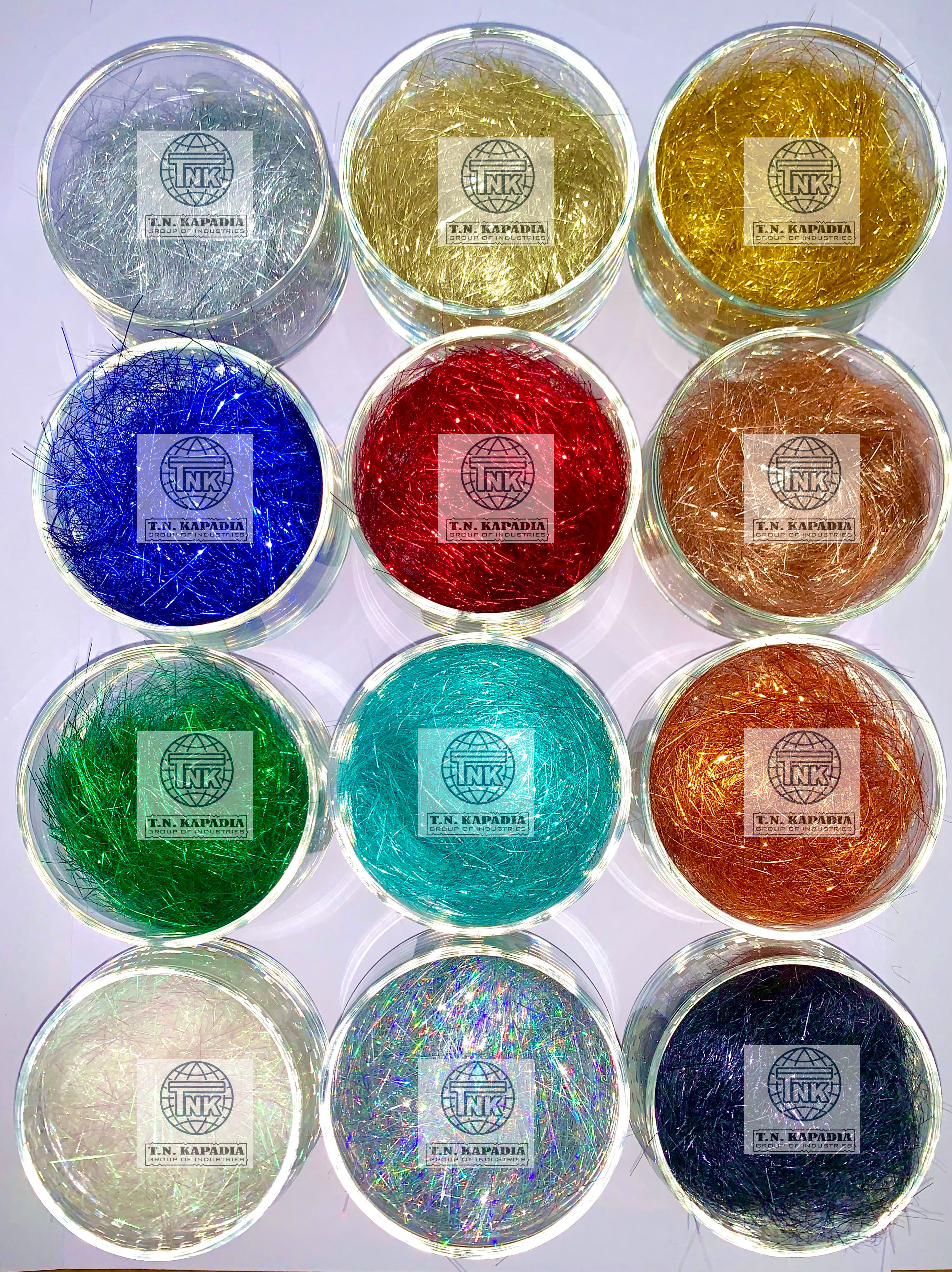 Multi Color Metallised Yarn Fibres